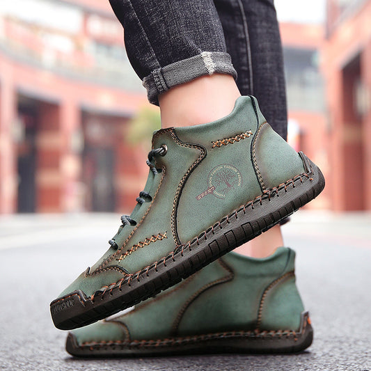 (⏰Περιορισμένος χρόνος έκπτωσης 50% - βιαστείτε!) Η τελευταία γενιά ιταλικών casual μποτών, κομψές, άνετες και ανακουφίζουν από τον πόνο των ποδιών! ✅ Δέρμα αγελάδας, ραμμένο στο χέρι