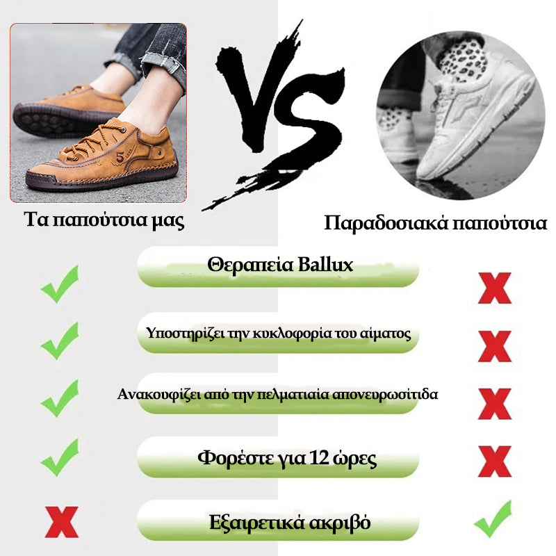 【⏰Τελευταία μέρα με έκπτωση 50% - μην το χάσετε!】🔥 Άνετα ορθοπεδικά παπούτσια 👞 Εργονομικός σχεδιασμός με στήριξη στην καμάρα για περπάτημα χωρίς πόνο ✅ Ραμμένα στο χέρι με δέρμα αγελάδας