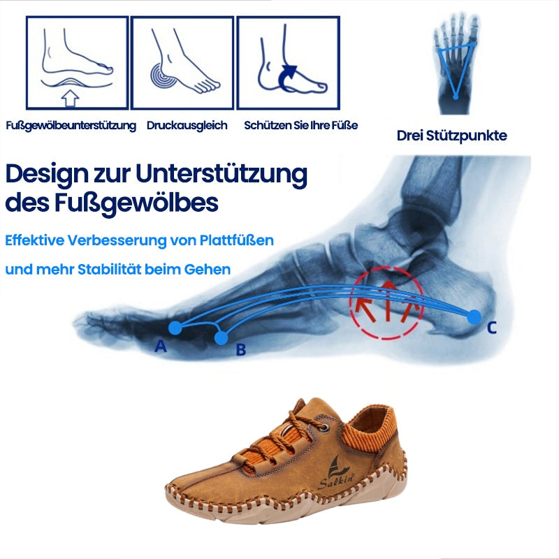 🐂 Herren-Loafer aus Kalbsleder 👞 Handgenäht ✅ Fußgewölbeunterstützung – lindert Schmerzen und ermöglicht bequemes Gehen