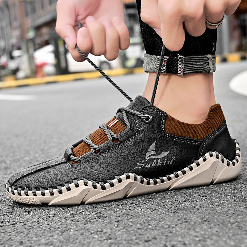 🐂 Herren-Loafer aus Kalbsleder 👞 Handgenäht ✅ Fußgewölbeunterstützung – lindert Schmerzen und ermöglicht bequemes Gehen