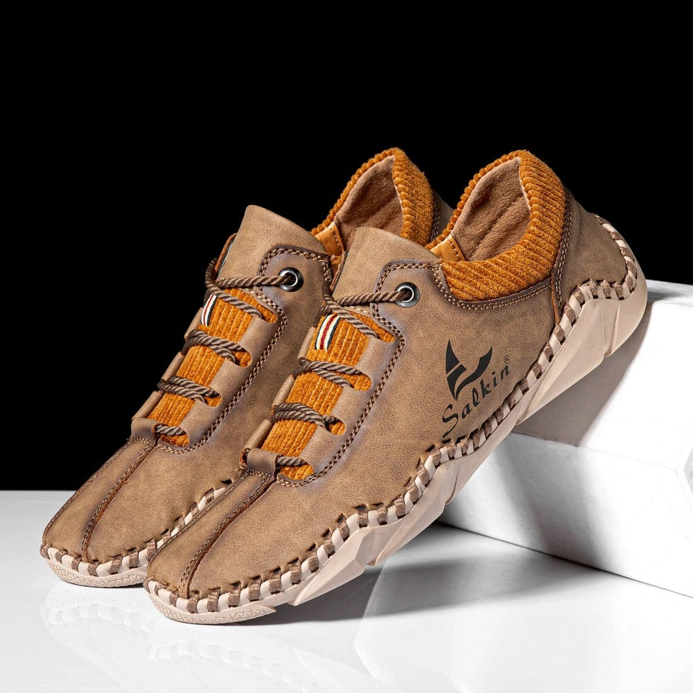 🐂 Herren-Loafer aus Kalbsleder 👞 Handgenäht ✅ Fußgewölbeunterstützung – lindert Schmerzen und ermöglicht bequemes Gehen