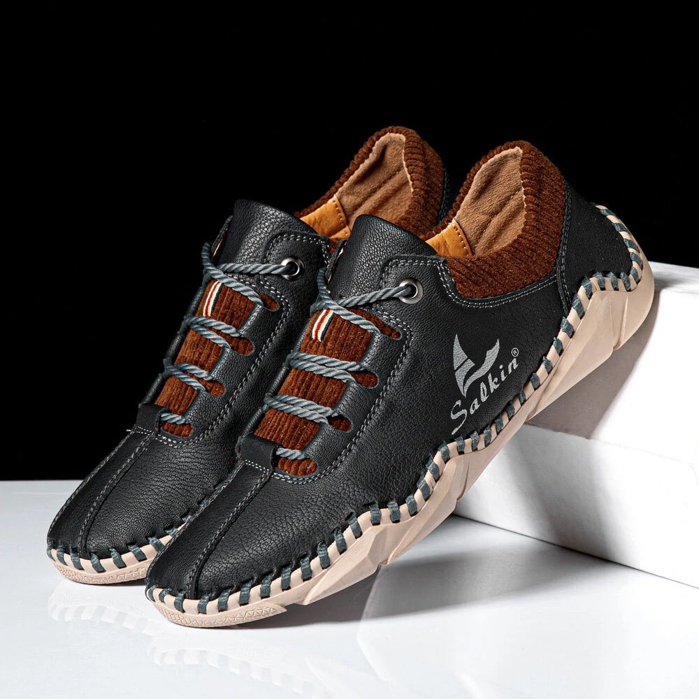 🐂 Herren-Loafer aus Kalbsleder 👞 Handgenäht ✅ Fußgewölbeunterstützung – lindert Schmerzen und ermöglicht bequemes Gehen