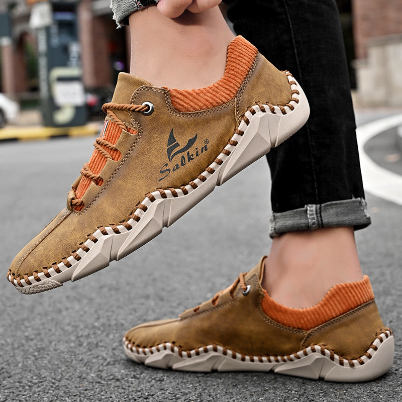 🐂 Herren-Loafer aus Kalbsleder 👞 Handgenäht ✅ Fußgewölbeunterstützung – lindert Schmerzen und ermöglicht bequemes Gehen