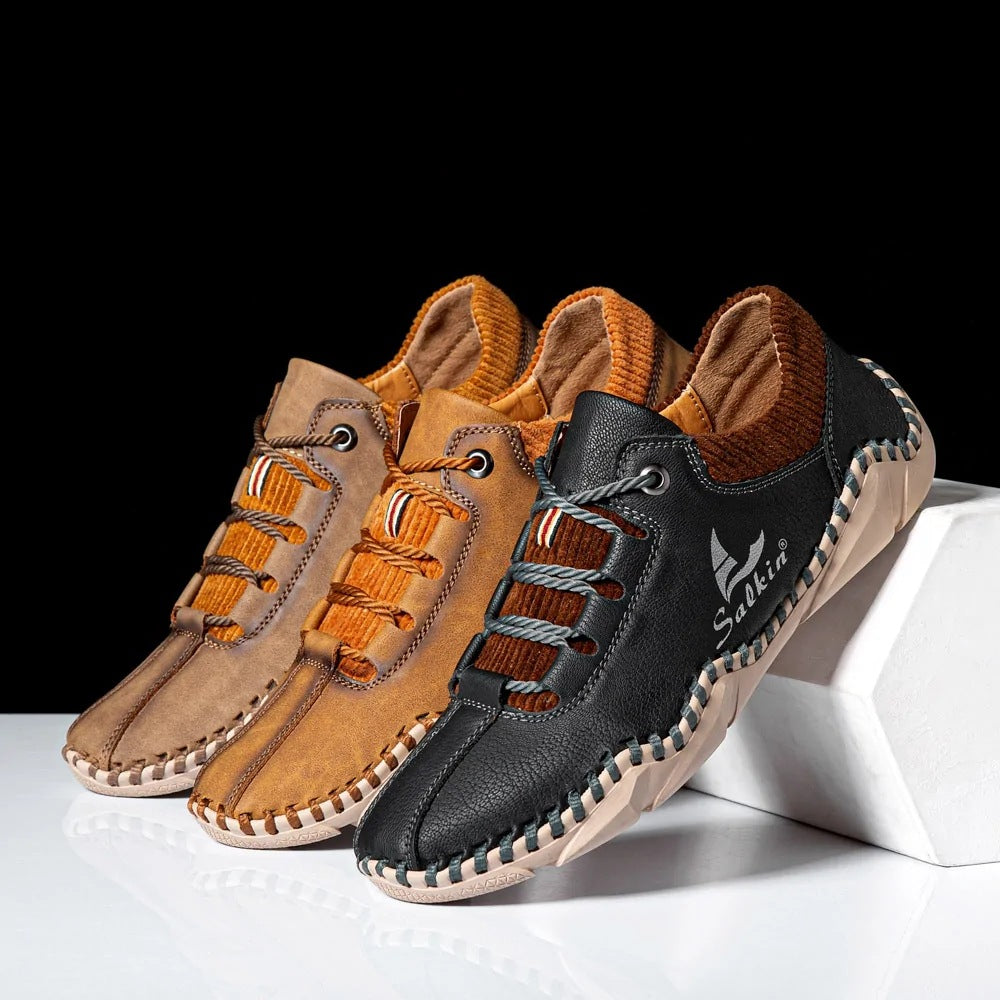 🐂 Herren-Loafer aus Kalbsleder 👞 Handgenäht ✅ Fußgewölbeunterstützung – lindert Schmerzen und ermöglicht bequemes Gehen