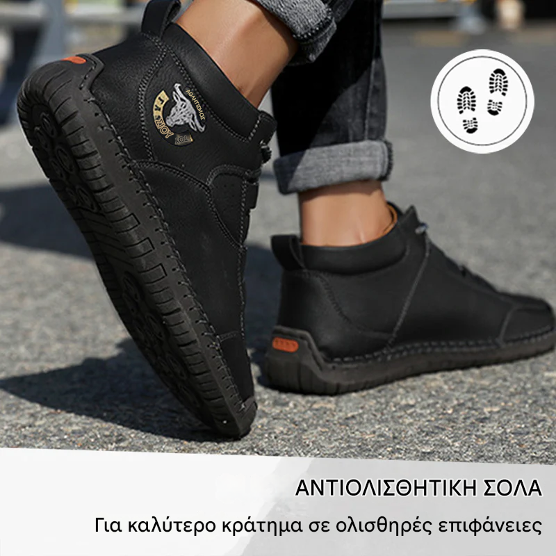 🔥2025 Νεότερα Ανδρικά Ορθοπεδικά Παπούτσια👞Άνετες δερμάτινες αντιολισθητικές casual μπότες✅ Επένδυση από κασμίρ