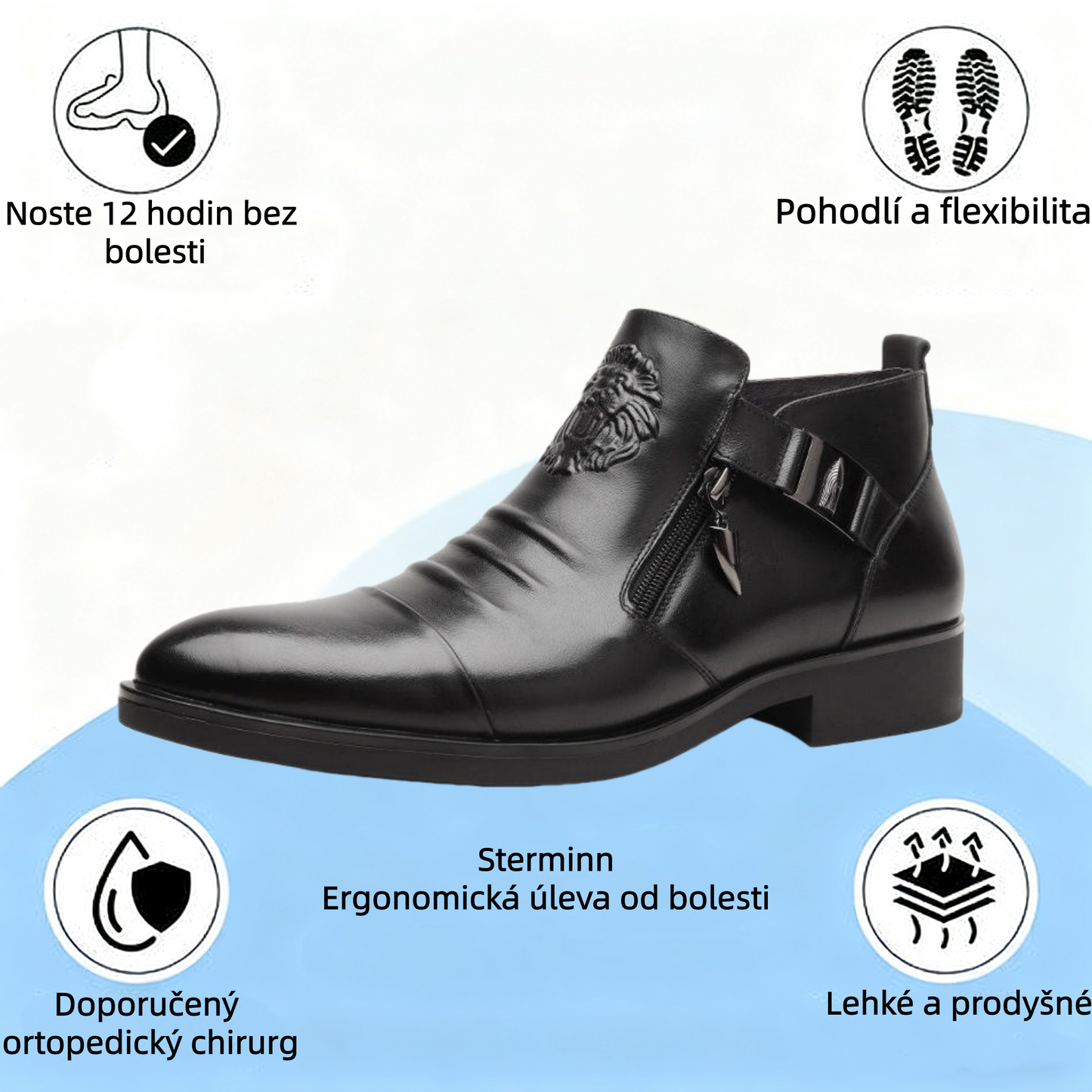 [⏰Dnes sleva 60 % - 🔥 Šílený výprodej] Pohodlné, elegantní a luxusní italské kožené boty vyrobené z ručně šité italské kůže 👞