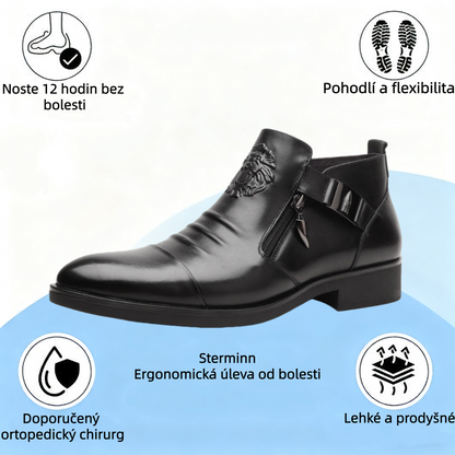 [⏰Dnes sleva 60 % - 🔥 Šílený výprodej] Pohodlné, elegantní a luxusní italské kožené boty vyrobené z ručně šité italské kůže 👞