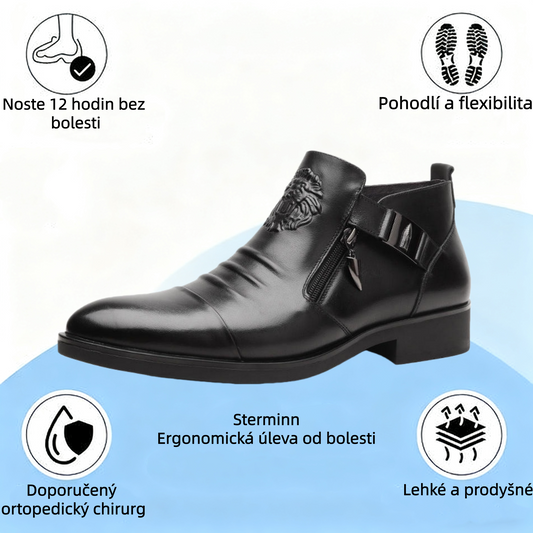 [⏰Dnes sleva 60 % - 🔥 Šílený výprodej] Pohodlné, elegantní a luxusní italské kožené boty vyrobené z ručně šité italské kůže 👞