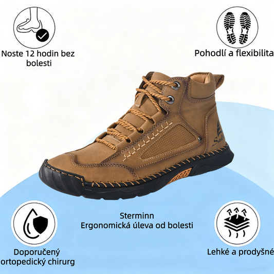 [⏰Dnes sleva 60 % - 🔥Bláznivý bestseller] Pohodlná a elegantní pánská ortopedická obuv vyrobená z ručně šité italské kůže 👞