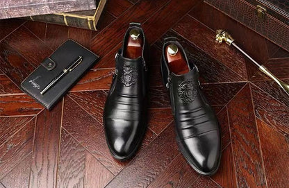 [⏰Dnes sleva 60 % - 🔥 Šílený výprodej] Pohodlné, elegantní a luxusní italské kožené boty vyrobené z ručně šité italské kůže 👞