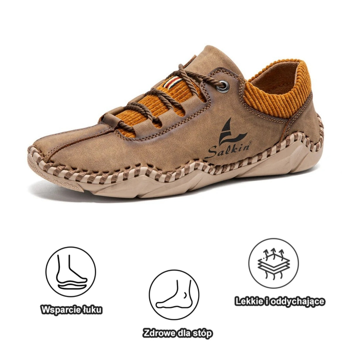 [🎁Dzisiejsza połowa ceny – nie przegap tego] Ergonomicznie zaprojektowane buty ortopedyczne – szyte ręcznie ze skóry klasy 5A 👞Skutecznie chronią zdrowie stóp