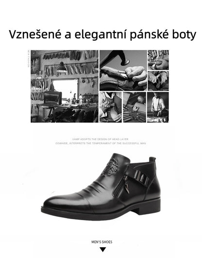 [⏰Dnes sleva 60 % - 🔥 Šílený výprodej] Pohodlné, elegantní a luxusní italské kožené boty vyrobené z ručně šité italské kůže 👞