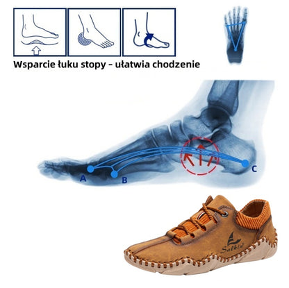 [🎁Dzisiejsza połowa ceny – nie przegap tego] Ergonomicznie zaprojektowane buty ortopedyczne – szyte ręcznie ze skóry klasy 5A 👞Skutecznie chronią zdrowie stóp