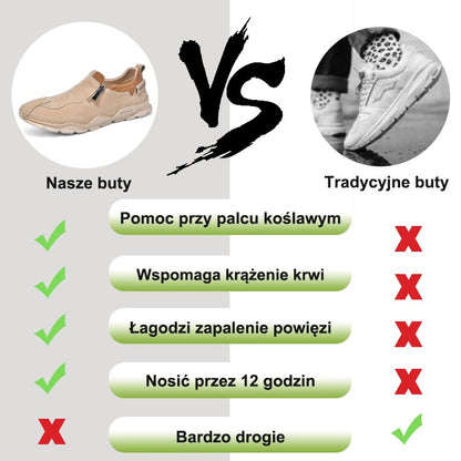 【🎁Dziś połowa ceny - nie przegap tego】 Ergonomicznie zaprojektowane buty ortopedyczne - łagodzą ból stawów 👞 Zmniejszają nacisk podczas chodzenia