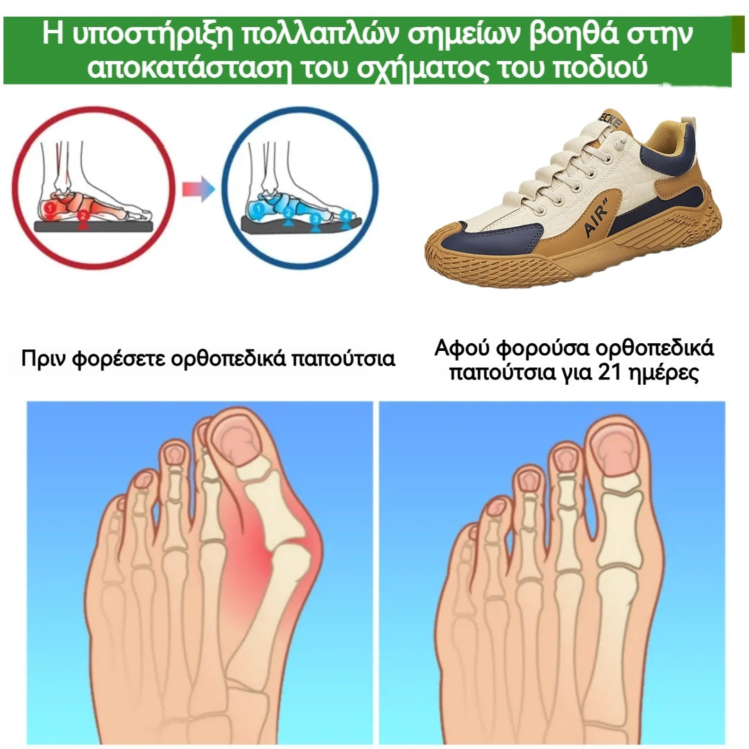 (🔥Περιορισμένης διάρκειας έκπτωση 50% - Μην το χάσετε!) - Κατασκευασμένα στην Ιταλία, μαλακά, άνετα, αντιολισθητικά ορθοπεδικά παπούτσια, ραμμένα στο χέρι (στήριξη καμάρας - ανακουφίζει από τον πόνο του ποδιού)