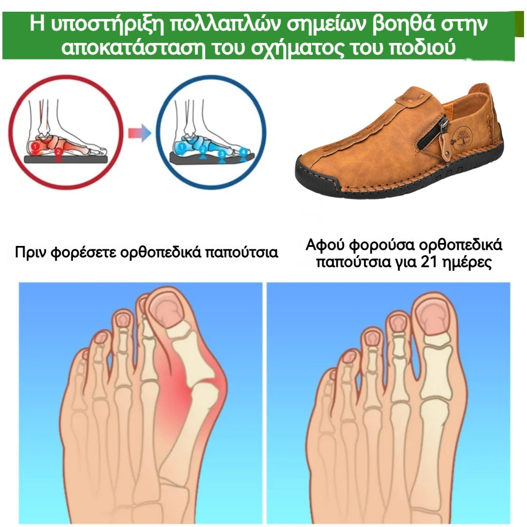 ⏰50% έκπτωση μόνο για σήμερα: 🔥Ανδρικά casual παπούτσια - δέρμα αγελάδας, σχέδιο καμάρας. ✅Ανακούφιση από τον πόνο των ποδιών