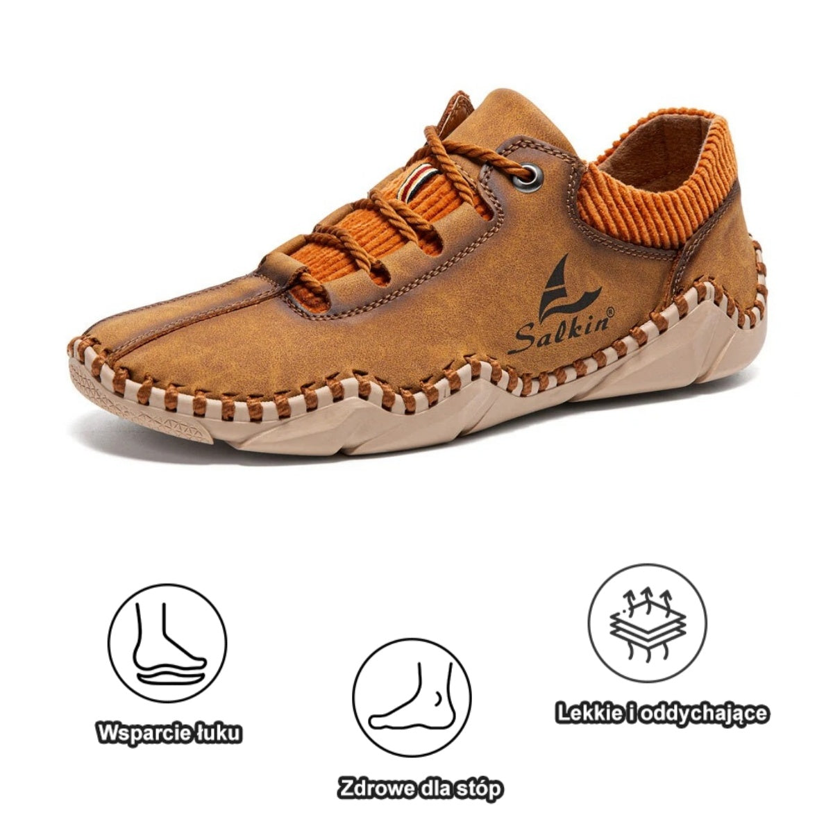 [🎁Dzisiejsza połowa ceny – nie przegap tego] Ergonomicznie zaprojektowane buty ortopedyczne – szyte ręcznie ze skóry klasy 5A 👞Skutecznie chronią zdrowie stóp