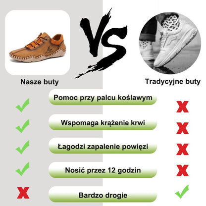 [🎁Dzisiejsza połowa ceny – nie przegap tego] Ergonomicznie zaprojektowane buty ortopedyczne – szyte ręcznie ze skóry klasy 5A 👞Skutecznie chronią zdrowie stóp