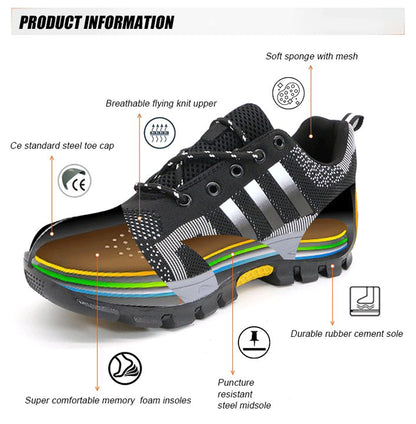 ⏱️ 50% έκπτωση τελευταίας ημέρας: Αντιολισθητικά ανδρικά παπούτσια εργασίας με ατσάλινη δάχτυλα - ✅ Προστατέψτε τα πόδια σας!