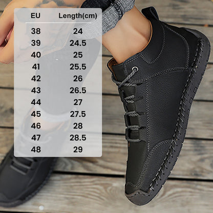 🔥2025 Νεότερα Ανδρικά Ορθοπεδικά Παπούτσια👞Άνετες δερμάτινες αντιολισθητικές casual μπότες✅ Επένδυση από κασμίρ