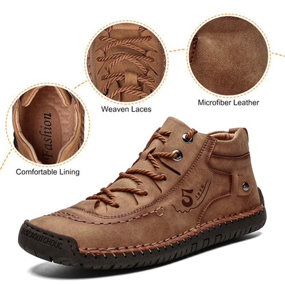 [⏰Περιορισμένης διάρκειας έκπτωση 50%, 🔥Μην το χάσετε!!] Άνετα ιταλικά χειροποίητα ορθοπεδικά παπούτσια - δερμάτινες casual μπότες (👣Σας επιτρέπουν να κάνετε υγιεινά βήματα!)