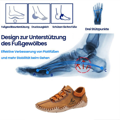 🐂 Herren-Loafer aus Kalbsleder 👞 Handgenäht ✅ Fußgewölbeunterstützung – lindert Schmerzen und ermöglicht bequemes Gehen
