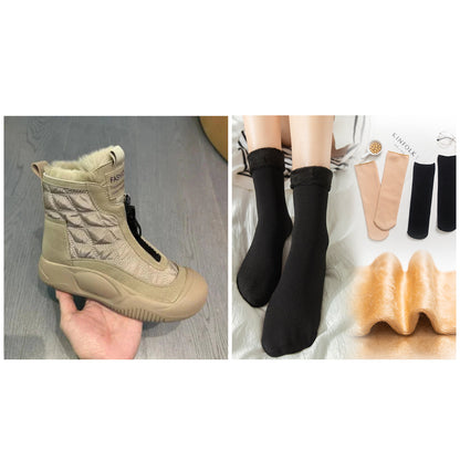 【🔥2025 Nowe produkty】☔❄️Wodoodporne, ocieplane śniegowce w stylu vintage