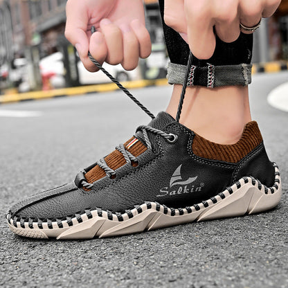 🐂 Herren-Loafer aus Kalbsleder 👞 Handgenäht ✅ Fußgewölbeunterstützung – lindert Schmerzen und ermöglicht bequemes Gehen