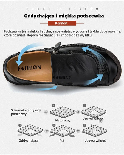 Άνετα ιταλικά δερμάτινα παπούτσια